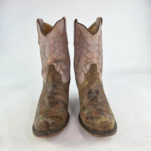 Double-H Womens DH5209 Two Tone Leather Boot US 9.5 M Short Western Cowgirl Boot - Picture 2 of 10